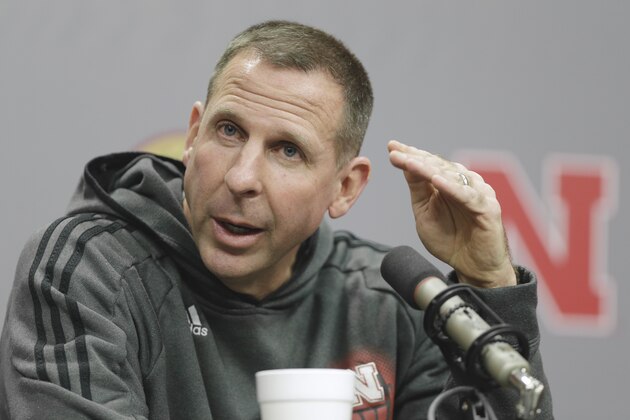 Nebraska NCAA college football head coach Bo Pelini speaks during a news conference in Lincoln, Neb., Monday, Nov. 24, 2014. Nebraska plays Iowa on Friday. (AP Photo/Nati Harnik)
