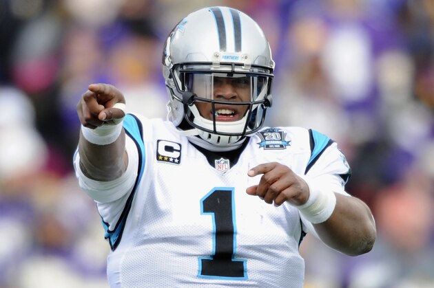 MINNEAPOLIS, MN - NOVEMBER 30: Cam Newton #1 of the Carolina Panthers looks on during the first quarter of the game against the Minnesota Vikings on November 30, 2014 at TCF Bank Stadium in Minneapolis, Minnesota. (Photo by Hannah Foslien/Getty Images)