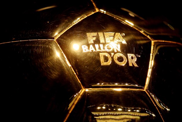 ZURICH, SWITZERLAND - JANUARY 09:  A general view of the Ballon d'Or trophy during the Press Conference with nominees for FIFA Ballon d'Or and World Coach of the Year for Men's Football on January 9, 2012 in Zurich, Switzerland.  (Photo by Scott Heavey/Getty Images)