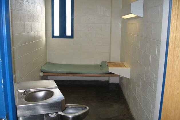 LAS VEGAS - JUNE 1:  In this handout image provided by the Las Vegas Metropolitan Police Department Floyd Mayweather's jail cell is seen at the Clark County Detention on June 1, 2012. in Las Vegas, Nevada. (Photo by the Las Vegas Metropolitan Police Department via Getty Images)