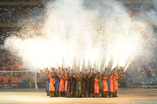 JOHANNESBURG, SOUTH AFRICA - FEBRUARY 10:  A general view during the closing ceremony prior to the 2013 Africa Cup of Nations Final between Nigeria and Burkina Faso at the National Stadium in Soweto, on Februay 10, 2013 in Johannesburg, South Africa. (Photo by Lee Warren / Gallo Images/Getty Images)