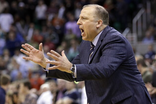 Chicago Bulls' head coach Tom Thibodeau shouts to his team in the second half during an NBA basketball game against the Utah Jazz Monday, Nov. 24, 2014, in Salt Lake City. (AP Photo/Rick Bowmer)