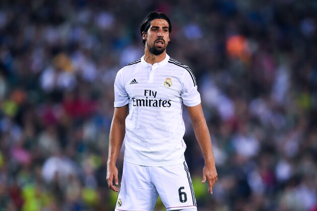 BARCELONA, SPAIN - OCTOBER 29:  Sami Khedira of Real Madrid CF looks on during the Copa Del Rey Round of 32 first leg match at Power8 Stadium on October 29, 2014 in Barcelona, Spain.  (Photo by David Ramos/Getty Images)