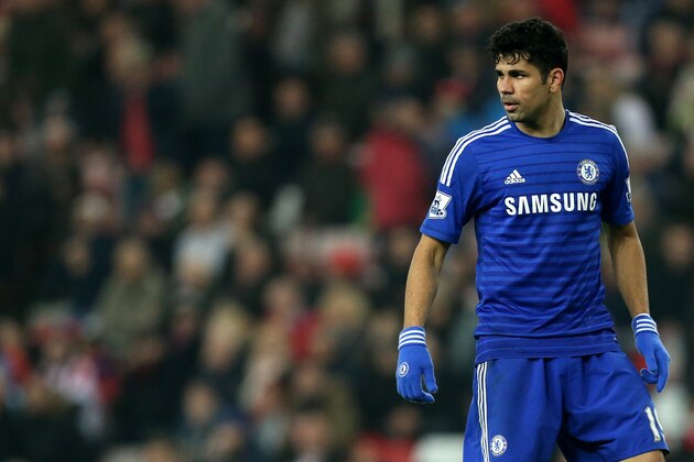 Chelsea's Diego Costa during their English Premier League soccer match against Sunderland at the Stadium of Light, Sunderland, England, Saturday, Nov. 29, 2014. (AP Photo/Scott Heppell)