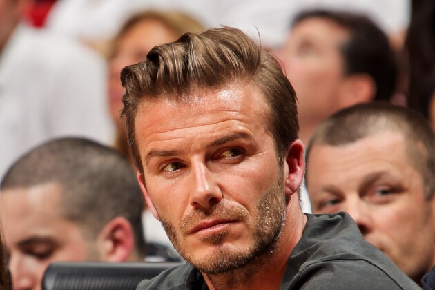 MIAMI, FL - MAY 30: David Beckham looks on as the Indiana Pacers play the Miami Heat in Game Five of the Eastern Conference Finals during the 2013 NBA Playoffs on May 30, 2013 at American Airlines Arena in Miami, Florida. NOTE TO USER: User expressly acknowledges and agrees that, by downloading and/or using this photograph, user is consenting to the terms and conditions of the Getty Images License Agreement. Mandatory copyright notice: Copyright NBAE 2013 (Photo by Issac Baldizon/NBAE via Getty Images)