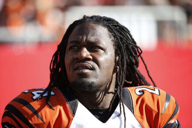 Cincinnati Bengals cornerback Adam Jones (24) looks on from the sidelines during an NFL football game against the Tampa Bay Buccaneers Sunday, Nov. 30, 2014, in Tampa, Fla. (AP Photo/Brian Blanco) Cincinnati Bengals cornerback Adam Jones (24) looks on from the sidelines during an NFL football game against the Tampa Bay Buccaneers Sunday, Nov. 30, 2014, in Tampa, Fla. (AP Photo/Brian Blanco)