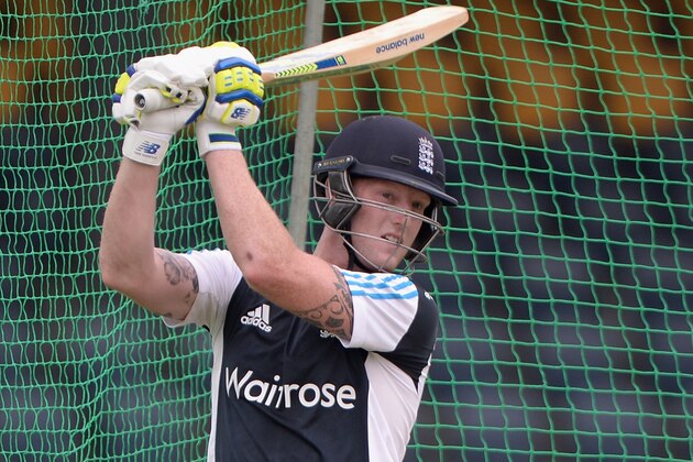 COLOMBO, SRI LANKA - NOVEMBER 24:  Ben Stokes of England bats during a nets session at the R. Premadasa Stadium on November 24, 2014 in Colombo, Sri Lanka.  (Photo by Gareth Copley/Getty Images)