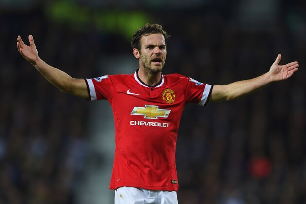 WEST BROMWICH, ENGLAND - OCTOBER 20:  Juan Mata of Manchester United reacts during the Barclays Premier League match between West Bromwich Albion and Manchester United at The Hawthorns on October 20, 2014 in West Bromwich, England.  (Photo by Michael Regan/Getty Images)