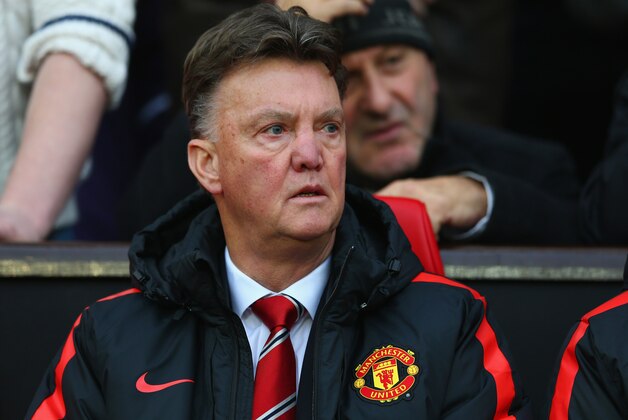 MANCHESTER, ENGLAND - NOVEMBER 29:  Manager Louis van Gaal of Manchester United looks on during the Barclays Premier League match between Manchester United and Hull City at Old Trafford on November 29, 2014 in Manchester, England.  (Photo by Matthew Lewis/Getty Images)