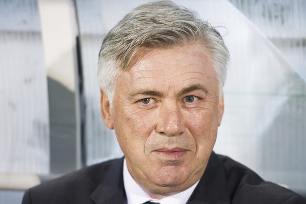 EIBAR, SPAIN - NOVEMBER 22: Head coach Carlo Ancelotti of Real Madrid looks on prior to the start the la Liga match between SD Eibar and Real Madrid at Ipurua Municipal Stadium on November 22, 2014 in Eibar, Spain. (Photo by Juan Manuel Serrano Arce/Getty Images)