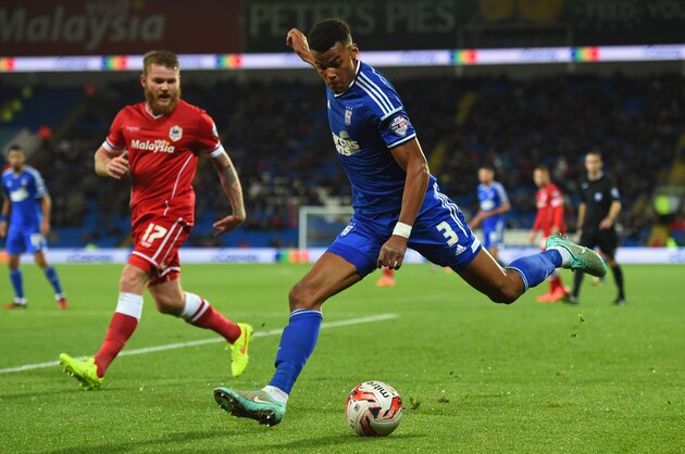 CARDIFF, WALES - OCTOBER 21:  Ipswich player Tyrone Mings in action during the Sky Bet Championship match between Cardiff City and Ipswich Town at Cardiff City Stadium on October 21, 2014 in Cardiff, Wales.  (Photo by Stu Forster/Getty Images)