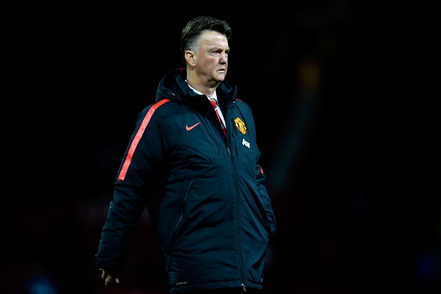 MANCHESTER, ENGLAND - DECEMBER 02:  Manchester United Manager Louis van Gaal looks on prior to the Barclays Premier League match between Manchester United and Stoke City at Old Trafford on December 2, 2014 in Manchester, England.  (Photo by Mike Hewitt/Getty Images)