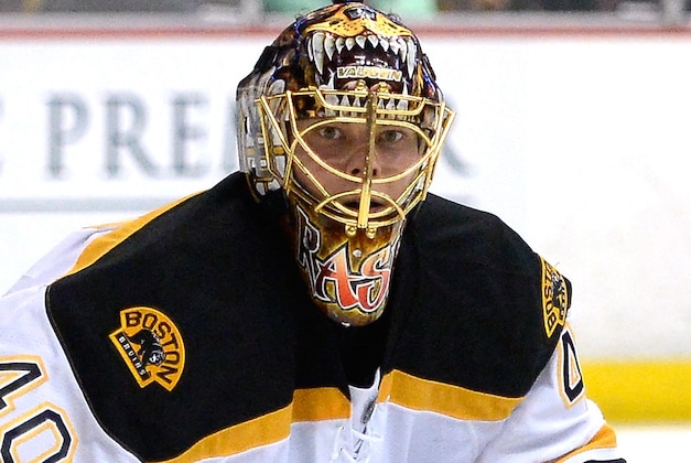 ANAHEIM, CA - DECEMBER 01:  Tuukka Rask #40 of the Boston Bruins in goal against the Anaheim Ducks at Honda Center on December 1, 2014 in Anaheim, California.  (Photo by Harry How/Getty Images)