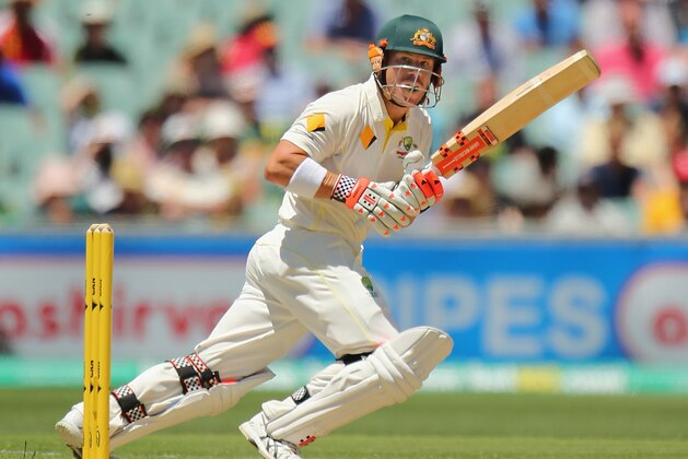 ADELAIDE, AUSTRALIA - DECEMBER 09:  David Warner of Australia bats during day one of the First Test match between Australia and India at Adelaide Oval on December 9, 2014 in Adelaide, Australia.  (Photo by Scott Barbour/Getty Images)