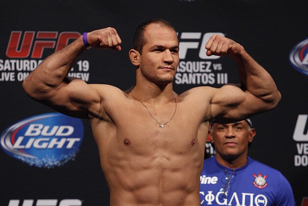 Oct 18, 2013; Houston, TX, USA; Junior Dos Santos during the weigh-in for UFC 166 at Toyota Center. Mandatory Credit: Andrew Richardson-USA TODAY Sports