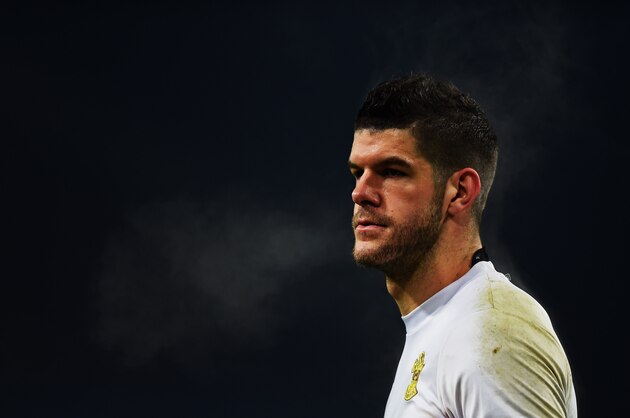 BIRMINGHAM, ENGLAND - NOVEMBER 24:  Fraser Forster of Southampton warms up prior to the Barclays Premier League match between Aston Villa and Southampton at Villa Park on November 24, 2014 in Birmingham, England.  (Photo by Laurence Griffiths/Getty Images)