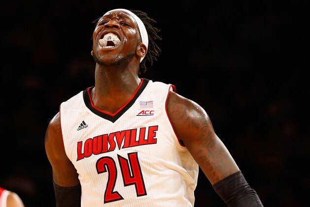 NEW YORK, NY - DECEMBER 09:  Montrezl Harrell #24 of the Louisville Cardinals celebrates a basket against the Louisville Cardinals during their game at the Jimmy V Classic in Madison Square Garden on December 9, 2014 in New York City.  (Photo by Al Bello/Getty Images)