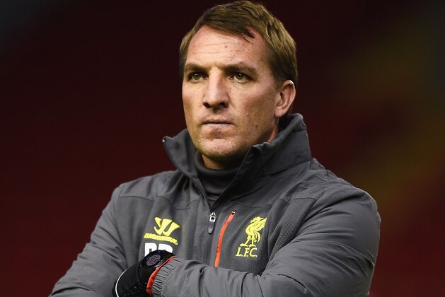 LIVERPOOL, ENGLAND - DECEMBER 08:  Brendan Rodgers, manager of Liverpool looks on during a training session ahead of the UEFA Champions League match against FC Basel 1893 at Anfield on December 8, 2014 in Liverpool, England.  (Photo by Laurence Griffiths/Getty Images)