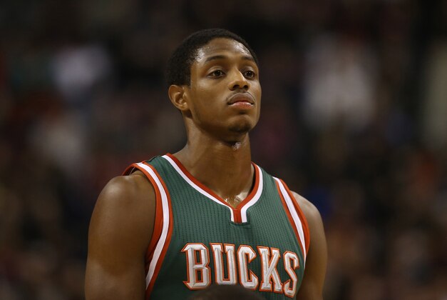 Nov 21, 2014; Toronto, Ontario, CAN; Milwaukee Bucks guard Brandon Knight (11) looks on against the Toronto Raptors at Air Canada Centre. The Raptors beat the Bucks 124-83. Mandatory Credit: Tom Szczerbowski-USA TODAY Sports