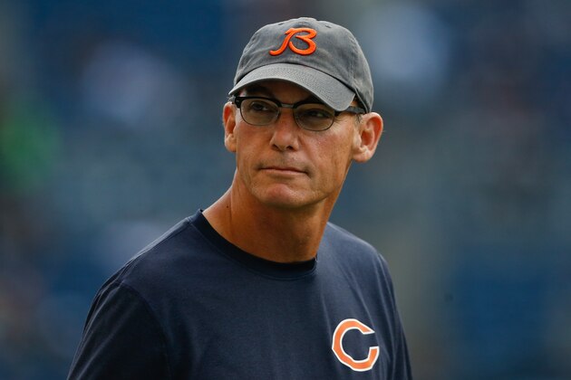 SEATTLE, WA - AUGUST 22:  Head coach Marc Trestman of the Chicago Bears looks on prior to the game against the Seattle Seahawks at CenturyLink Field on August 22, 2014 in Seattle, Washington.  (Photo by Otto Greule Jr/Getty Images)