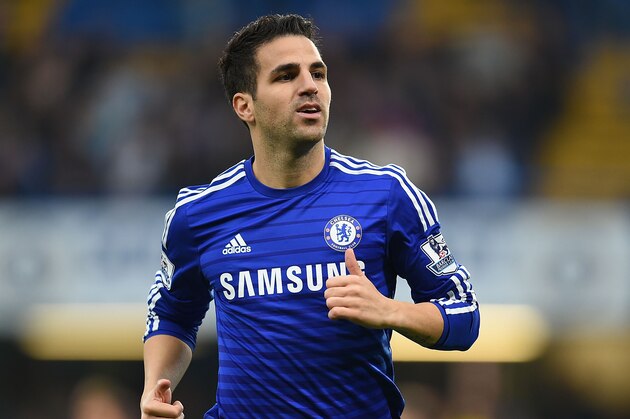 LONDON, ENGLAND - NOVEMBER 22: Cesc Fabregas of Chelsea in action during the Barclays Premier League match between Chelsea and West Bromwich Albion at Stamford Bridge on November 22, 2014 in London, England. (Photo by Tom Dulat/Getty Images)