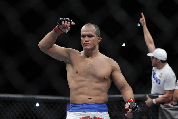 May 25, 2013; Las Vegas, NV, USA; Junior dos Santos is introduced prior to his bout during UFC 160 at the MGM Grand Garden Arena. Mandatory Credit: Gary A. Vasquez-USA TODAY Sports