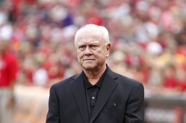 Aug 6, 2014; Cincinnati, OH, USA; Cincinnati Reds general manager Walt Jocketty prior to the game against the Cleveland Indians at Great American Ball Park. Mandatory Credit: Frank Victores-USA TODAY Sports