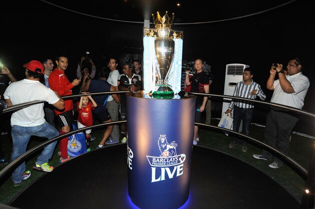 MUMBAI, INDIA - DECEMBER 12: The BPL trophy during the Barclays Premier League 'Live' event  on December 12, 2014 in Mumbai, India. (Photo by Pal Pillai/Getty Images for Premier League)