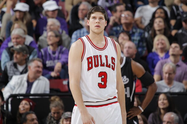 SACRAMENTO, CA - NOVEMBER 20: Doug McDermott #3 of the Chicago Bulls stands on the court during the game against the Sacramento Kings on November 20, 2014 at Sleep Train Arena in Sacramento, California. NOTE TO USER: User expressly acknowledges and agrees that, by downloading and or using this photograph, User is consenting to the terms and conditions of the Getty Images Agreement. Mandatory Copyright Notice: Copyright 2014 NBAE (Photo by Rocky Widner/NBAE via Getty Images)