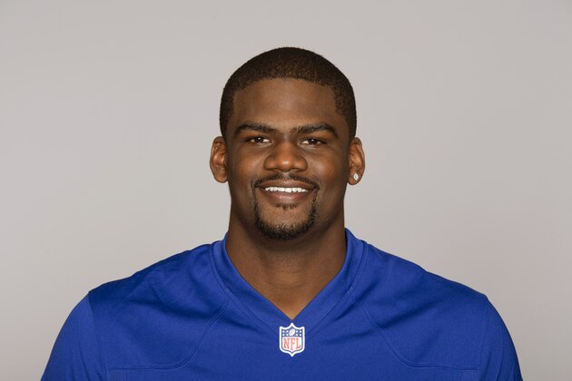 This is a 2014 photo of Adrien Robinson of the New York Giants NFL football team. This image reflects the New York Giants active roster as of Monday, June 23, 2014 when this image was taken. (AP Photo)