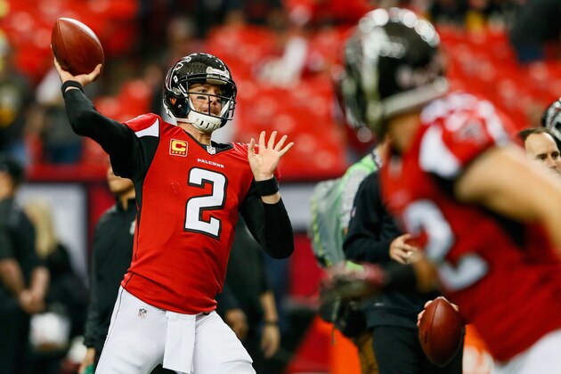 ATLANTA, GA - DECEMBER 14: Matt Ryan #2 of the Atlanta Falcons warms up prior to the game against the Pittsburgh Steelers at the Georgia Dome on December 14, 2014 in Atlanta, Georgia.  (Photo by Kevin C. Cox/Getty Images)