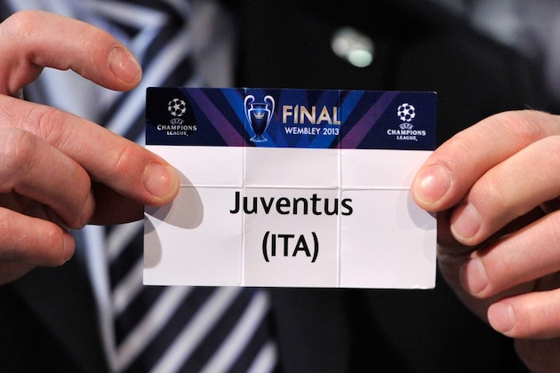 NYON, SWITZERLAND - MARCH 15:  The name Juventus is seen during the UEFA Champions League quarter finals draw rehearsal at the UEFA headquarters on March 15, 2013 in Nyon, Switzerland.  (Photo by Harold Cunningham/Getty Images)