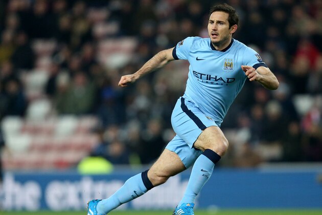 Manchester City's Frank Lampard during their English Premier League soccer match against Sunderland at the Stadium of Light, Sunderland, England, Wednesday, Dec. 3, 2014. (AP Photo/Scott Heppell)