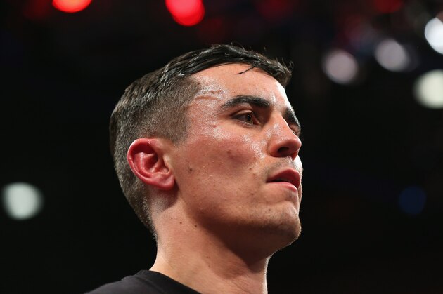 LIVERPOOL, ENGLAND - MARCH 30:  Anthony Crolla of Manchester looks on prior to the Vacant Commonwealth Lightweight Title Fight at the Echo Arena on March 30, 2013 in Liverpool, England.  (Photo by Alex Livesey/Getty Images)