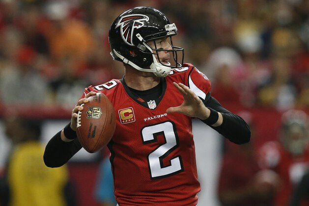 Atlanta Falcons quarterback Matt Ryan (2) passes against the Pittsburgh Steelers during the first half of an NFL football game, Sunday, Dec. 14, 2014, in Atlanta. (AP Photo/Brynn Anderson)