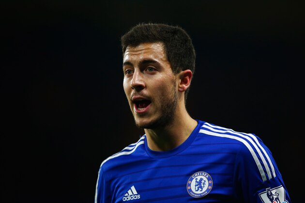 LONDON, ENGLAND - DECEMBER 13:  Eden Hazard of Chelsea shouts during the Barclays Premier League match between Chelsea and Hull City at Stamford Bridge on December 13, 2014 in London, England.  (Photo by Clive Rose/Getty Images)