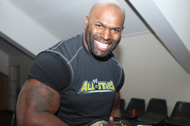 DURBAN, SOUTH AFRICA - JULY 08:  WWE Intercontinental Champion Ezekiel Jackson poses during the WWE Smackdown Live Tour at Westridge Park Tennis Stadium on July 08, 2011 in Durban, South Africa.  (Photo by Steve Haag/Gallo Images/Getty Images)