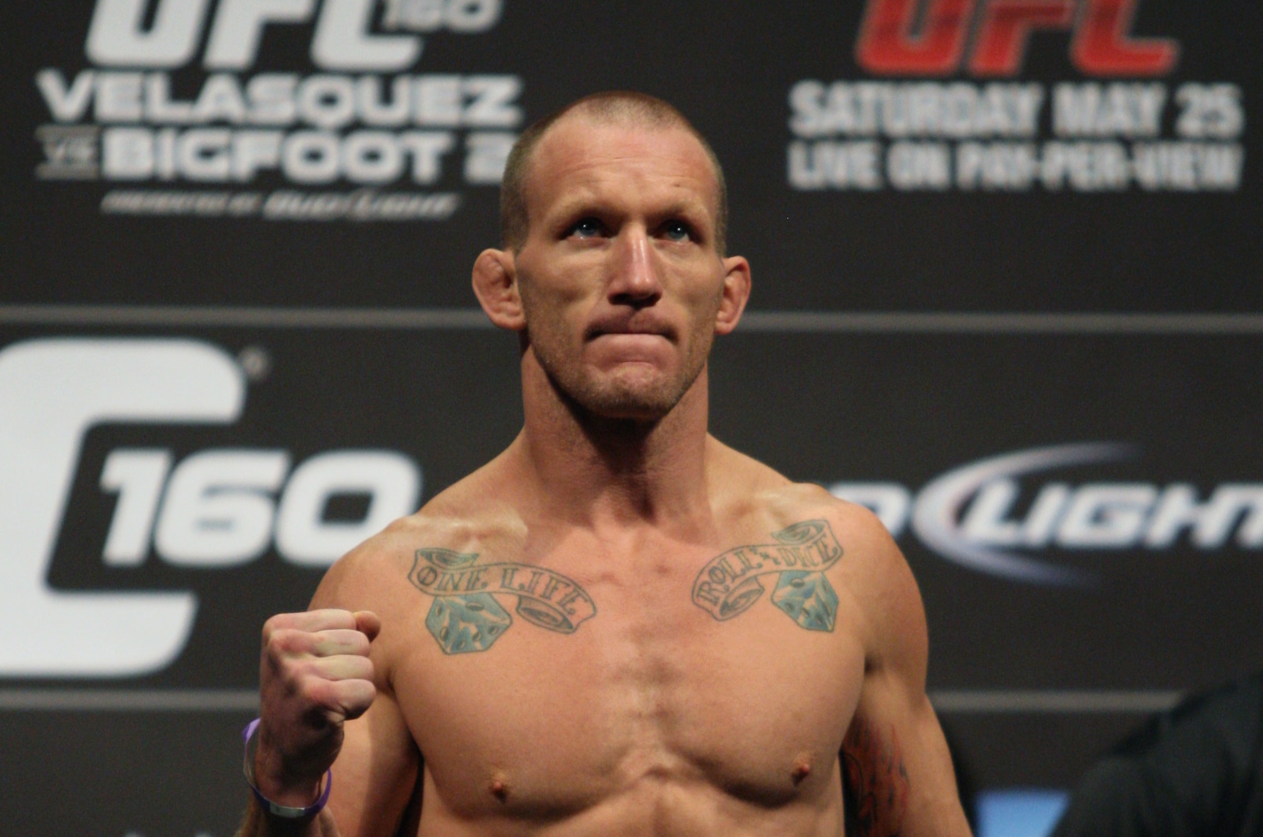 May 24, 2013; Las Vegas, NV, USA; UFC light heavyweight Gray Maynard during the weight-in for UFC 160 at the MGM Grand Garden Arena. Mandatory Credit: Bruce Fedyck-USA TODAY Sports