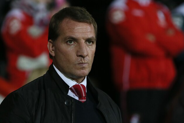 Liverpool manager Brendan Rodgers ahead of the English League Cup soccer quarterfinal match between AFC Bournemouth and Liverpool at Goldsands Stadium, Bournemouth, England, Wednesday, Dec. 17, 2014. (AP Photo/Tim Ireland)