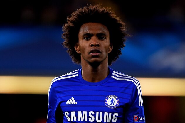 LONDON, ENGLAND - OCTOBER 21:  Willian of Chelsea looks on during the UEFA Champions League Group G match between Chelsea FC and NK Maribor at Stamford Bridge on October 21, 2014 in London, United Kingdom.  (Photo by Mike Hewitt/Getty Images)