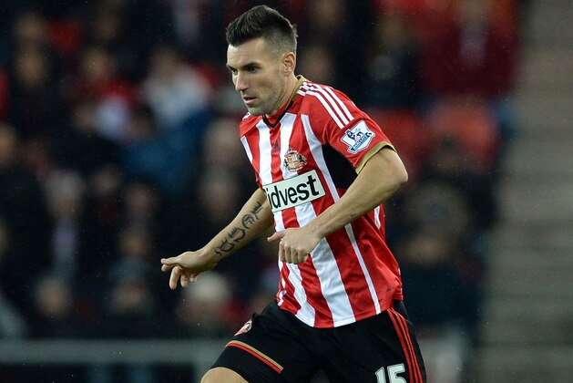 SUNDERLAND, ENGLAND - DECEMBER 13:  Anthony Reveillere of Sunderland during the Premier League Football match between Sunderland and West Ham United at Stadium of Light on December 13, 2014 in Sunderland, England.  (Photo by Nigel Roddis/Getty Images)