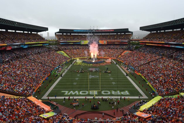 January 26, 2014; Honolulu, HI, USA; General view of the 2014 Pro Bowl at Aloha Stadium. Team Rice defeated Team Sanders 22-21. Mandatory Credit: Kirby Lee-USA TODAY Sports