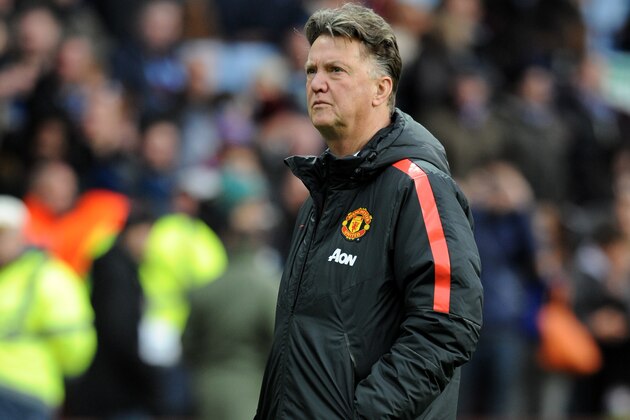 Manchester United manager Louis van Gaal during the English Premier League soccer match between Aston Villa and Manchester United at Villa Park, in  Birmingham, England, Saturday, Dec. 20, 2014.  (AP Photo/Rui Vieira)