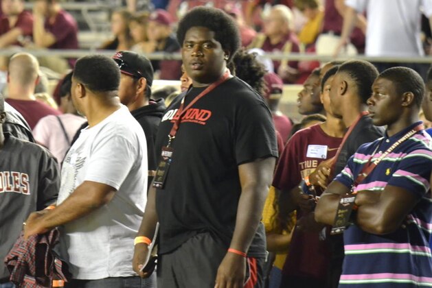 Arkansas, Florida and Florida State are the three schools battling for 2015 4-star OL Jalen Merrick's commitment.