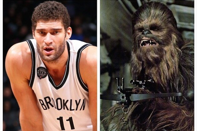 Brooklyn Nets center Brook Lopez reacts after he was called for an offensive foul during the second half of the Nets' NBA basketball game against the Minnesota Timberwolves, Wednesday, Nov. 5, 2014, in New York.The Timberwolves defeated the Nets 98-91. Lopez was held to 10 points. (AP Photo/Kathy Willens)