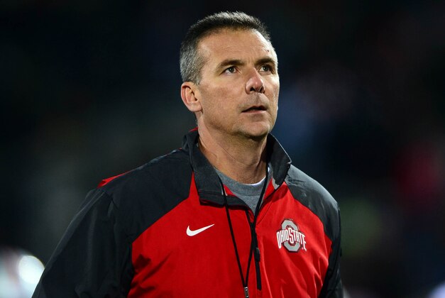 Nov 8, 2014; East Lansing, MI, USA; Ohio State Buckeyes head coach Urban Meyer prior to the game against the Michigan State Spartans at Spartan Stadium. Mandatory Credit: Andrew Weber-USA TODAY Sports