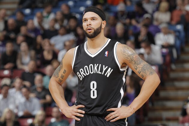 SACRAMENTO, CA - NOVEMBER 13: Deron Williams #8 of the Brooklyn Nets in a game against the Sacramento Kings on November 13, 2013 at Sleep Train Arena in Sacramento, California. NOTE TO USER: User expressly acknowledges and agrees that, by downloading and or using this photograph, User is consenting to the terms and conditions of the Getty Images Agreement. Mandatory Copyright Notice: Copyright 2013 NBAE (Photo by Rocky Widner/NBAE via Getty Images)