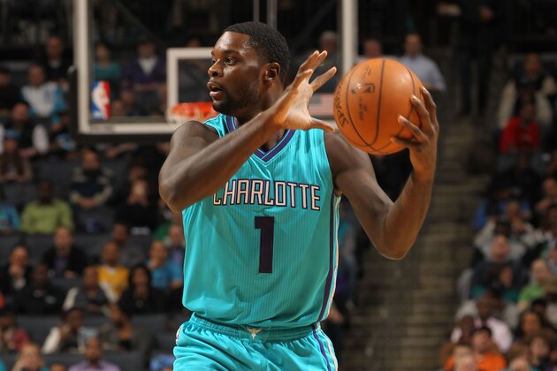 CHARLOTTE, NC - DECEMBER 10: Lance Stephenson #1 of the Charlotte Hornets handles the ball against the Boston Celtics at the Time Warner Cable Arena on December 10, 2014 in Charlotte, North Carolina. NOTE TO USER: User expressly acknowledges and agrees that, by downloading and or using this photograph, User is consenting to the terms and conditions of the Getty Images License Agreement.  Mandatory Copyright Notice:  Copyright 2014 NBAE (Photo by Brock Williams-Smith/NBAE via Getty Images)