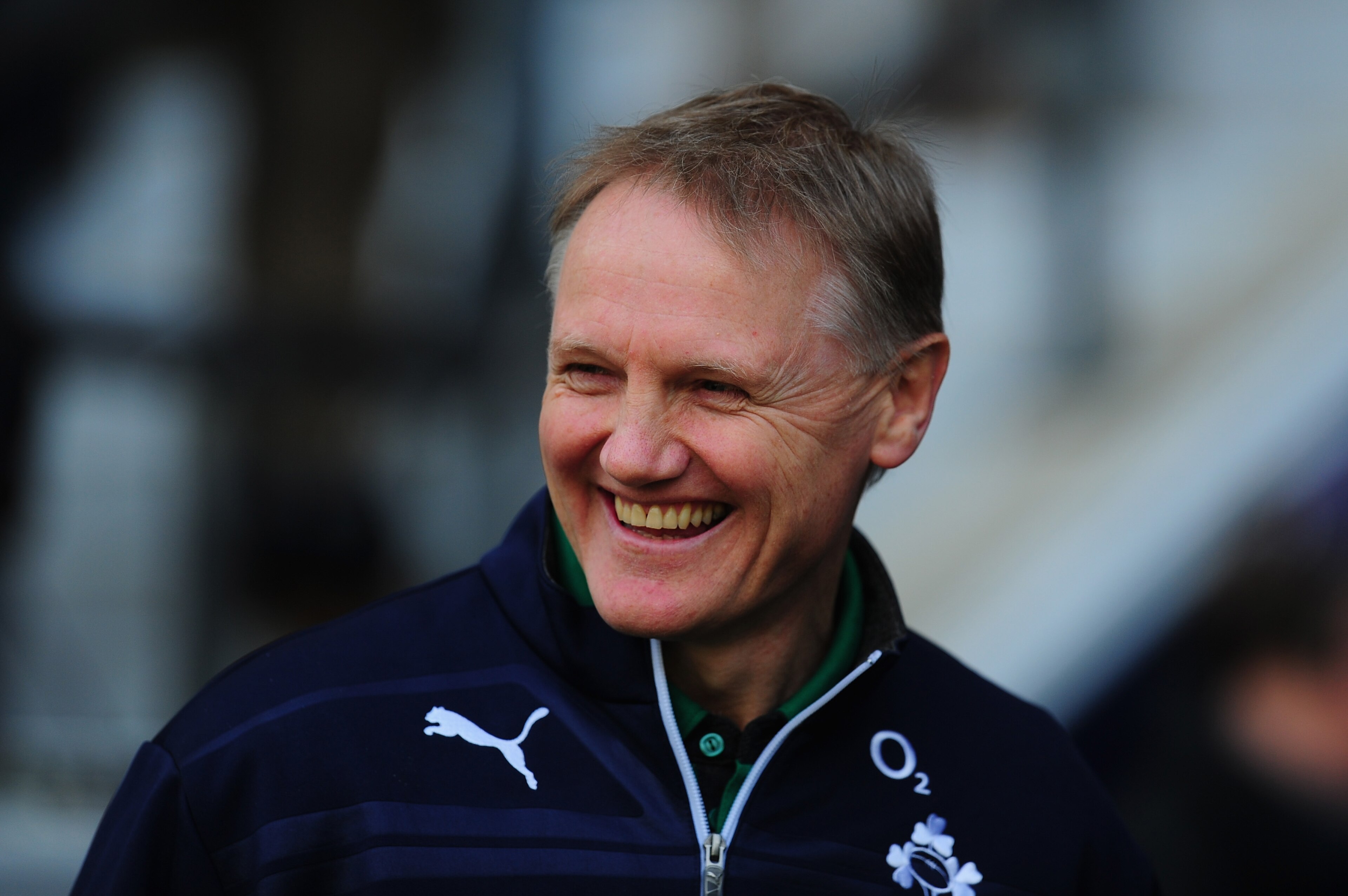 LONDON, ENGLAND - FEBRUARY 22:  Ireland coach Joe Schmidt raises a smile before the RBS Six Nations match between England and Ireland at Twickenham Stadium on February 22, 2014 in London, England.  (Photo by Stu Forster/Getty Images)
