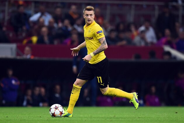 ISTANBUL, TURKEY - OCTOBER 22:  Marco Reus of Dortmund runs with the ball the UEFA Champions League group D match between Glatasaray AS and Borussia Dortmund at Ali Sami Yen Spor Kompleksi on October 22, 2014 in Istanbul, Turkey.  (Photo by Lars Baron/Getty Images)